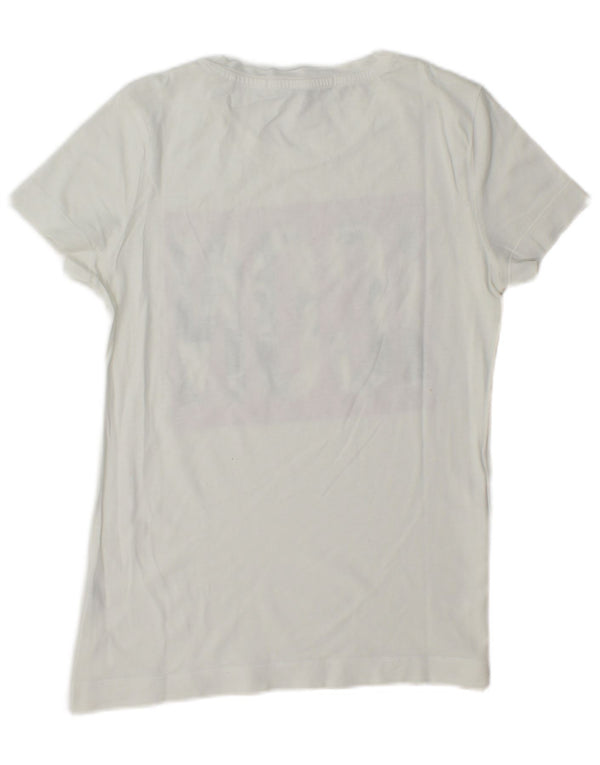 Guess Camiseta gráfica para mujer Top UK 44 Medium White