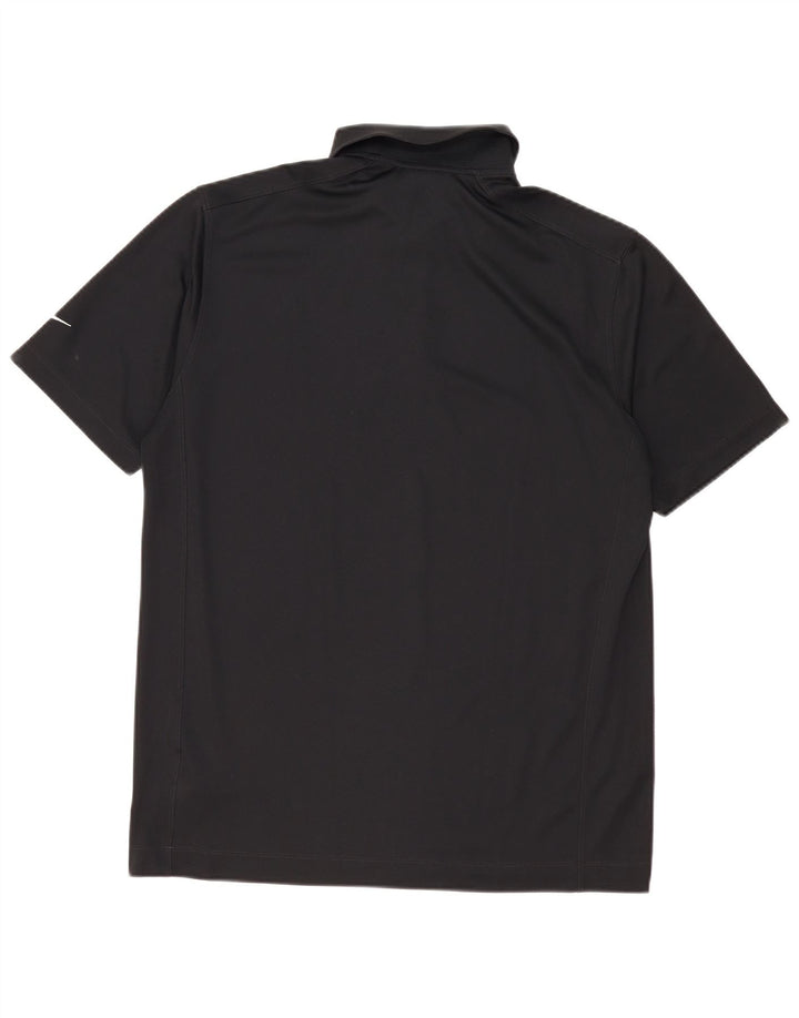 Nike Polo Dri Fit para hombre, talla grande, poliéster negro