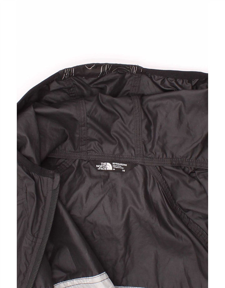 The North Face Chaqueta impermeable con capucha para niños de 7 a 8 años, talla pequeña, color negro
