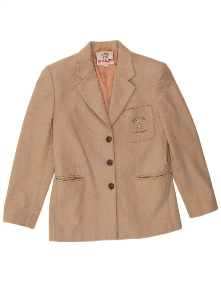 Laura Biagiotti Chaqueta Blazer para Mujer Bear's Bazaar IT 42 Beige Medio
