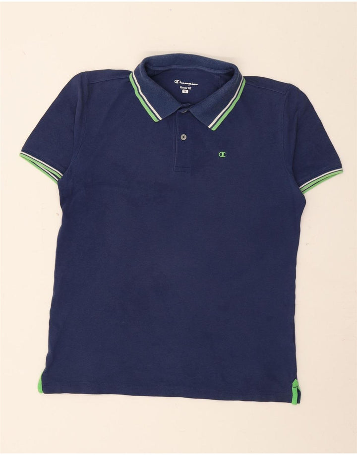 Champion Herritage Fit Polo Hombre Azul Medio
