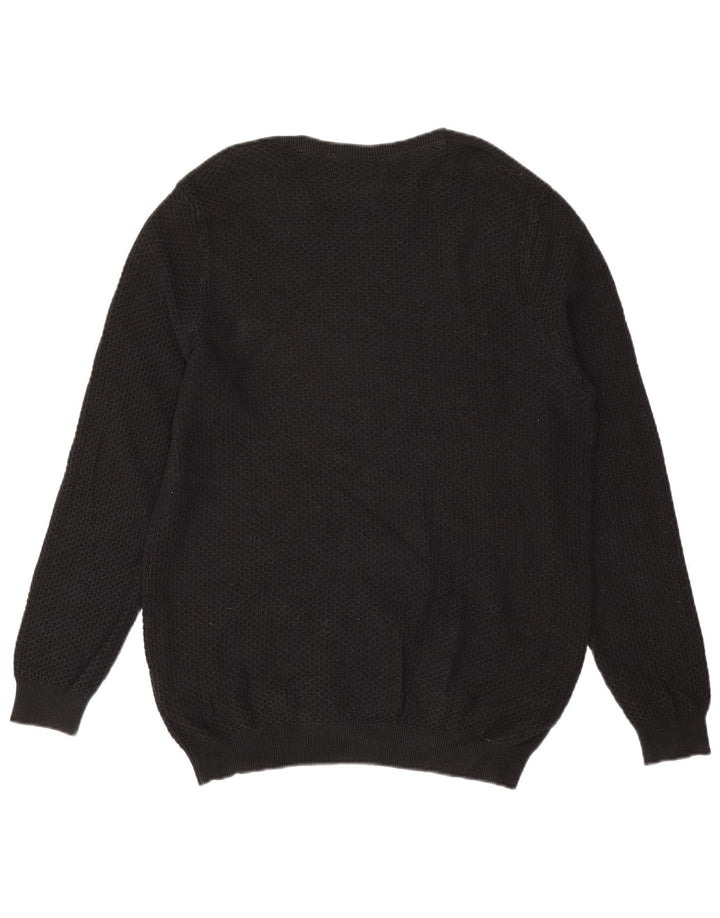 Massimo Dutti Jersey Cuello Redondo Hombre XL Negro Algodón
