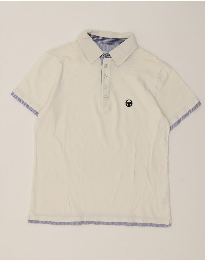 Sergio Tacchini Polo Hombre Algodón Rayas Blanco Grande