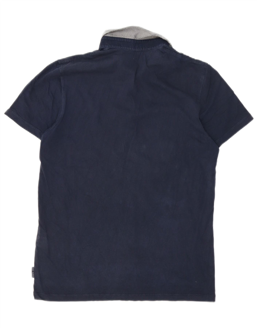 Ted Baker Polo para hombre talla 3 mediano algodón azul marino