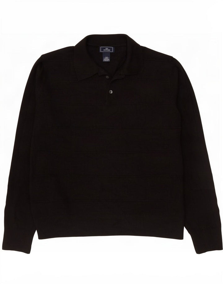Dockers Suéter De Cuello Polo Para Hombre Acrílico Negro Mediano