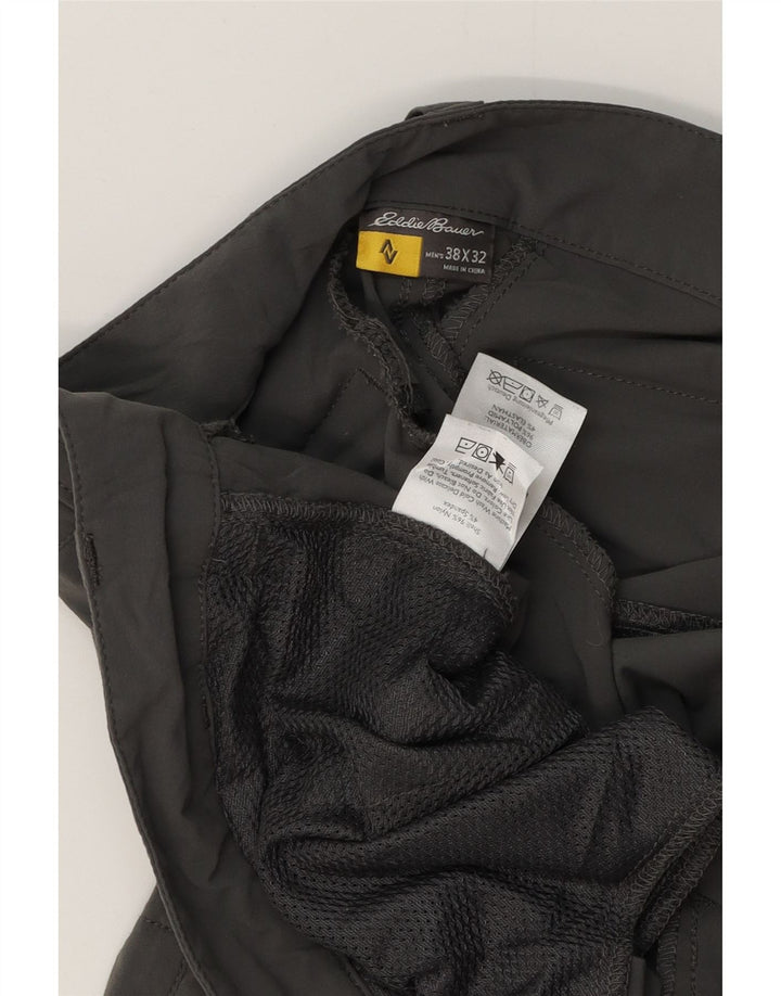 EDDIE BAUER Pantalón cargo ajustado para hombre W38 L32 Nylon gris