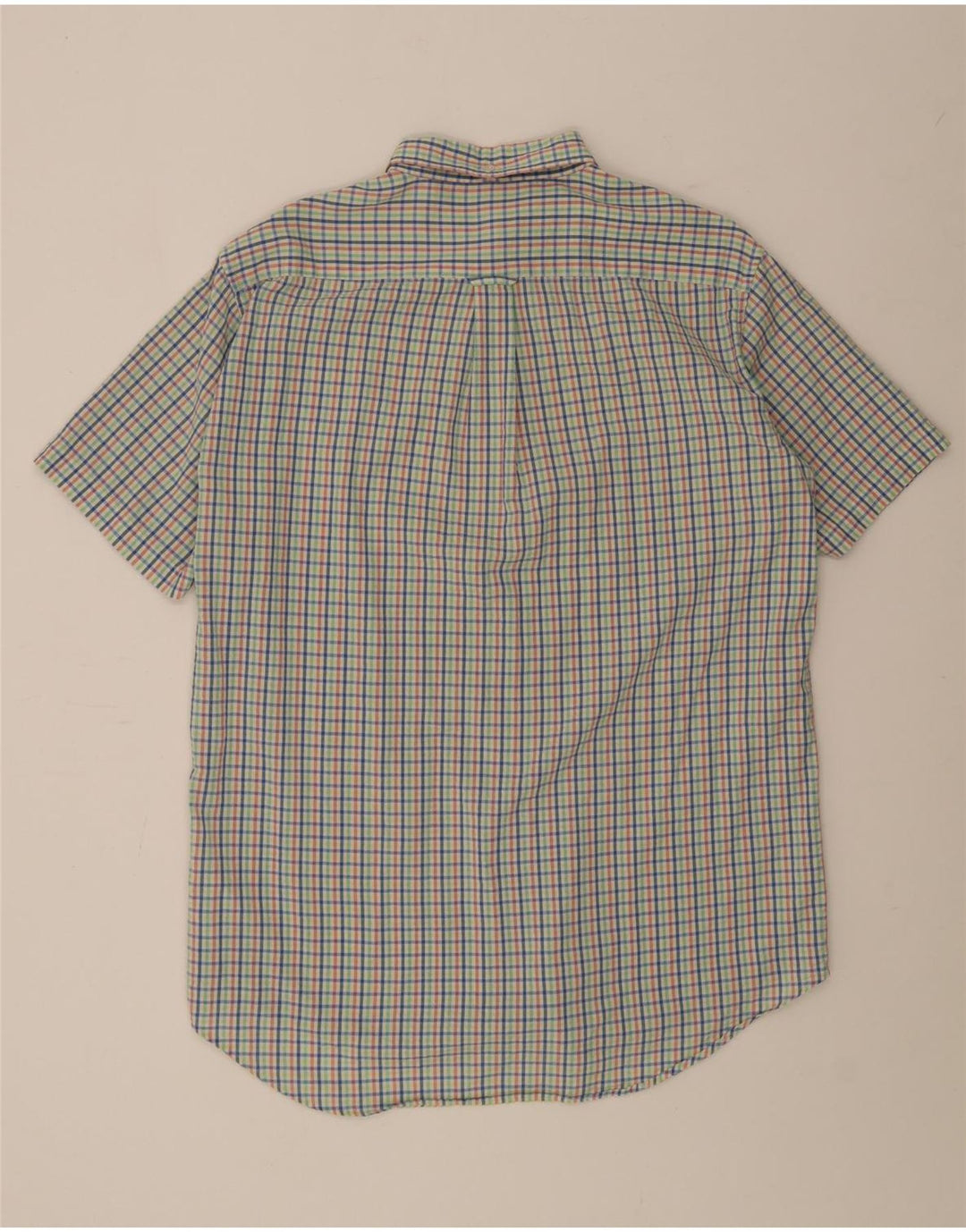 GANT Camisa de manga corta para hombre Talla 41/42 16 1/2 Large Cuadros multicolores