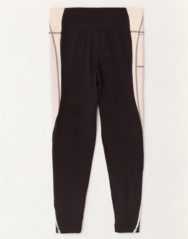 Puma Leggings cortos para mujer UK 46 Grande Negro Colorblock Poliéster