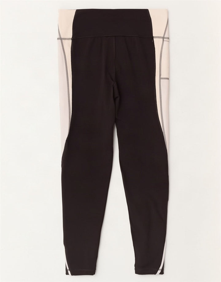 Puma Leggings cortos para mujer UK 46 Grande Negro Colorblock Poliéster