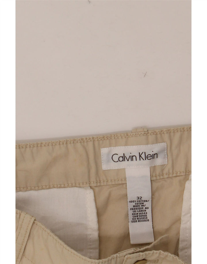 Pantalones cortos chinos CALVIN KLEIN para hombre W32 Algodón beige medio