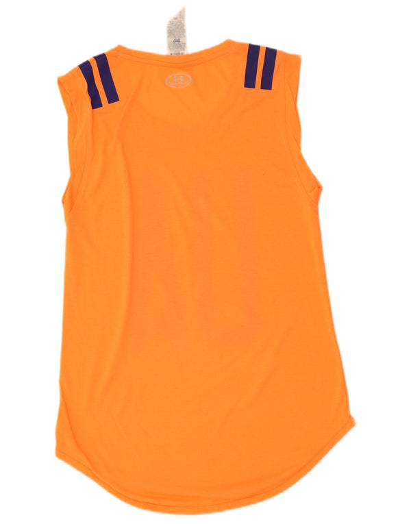 UNDER ARMOUR Camiseta sin mangas con gráfico Heat Gear para mujer Reino Unido 12 Mediano Naranja