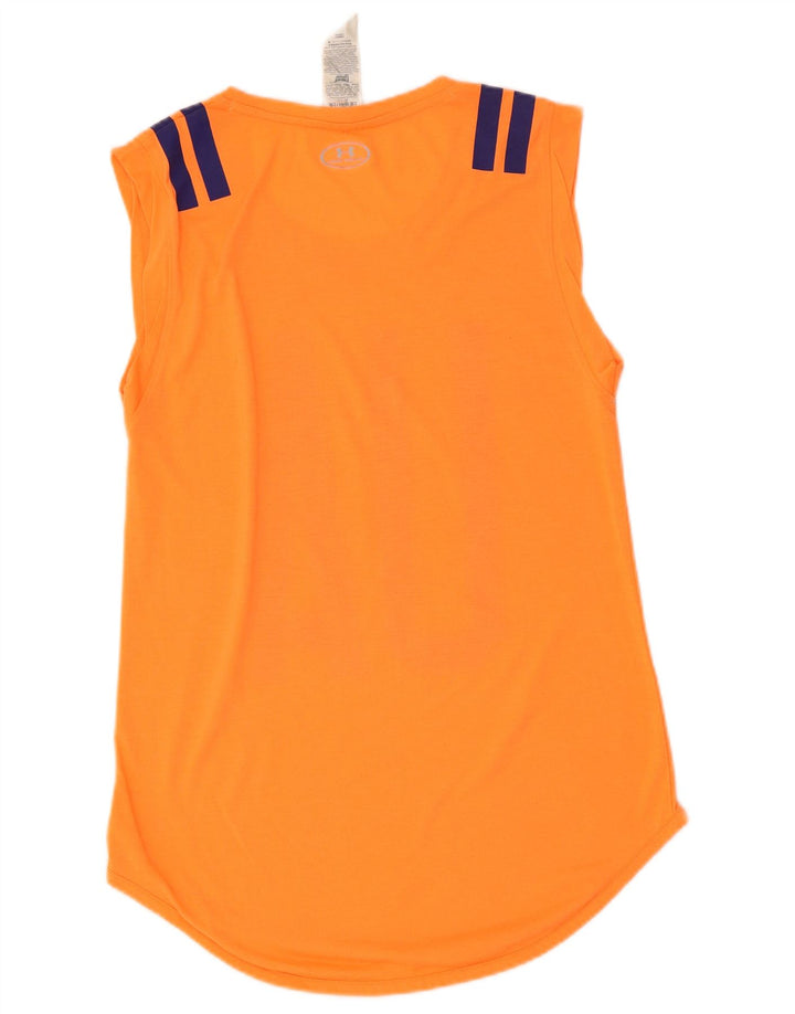 UNDER ARMOUR Camiseta sin mangas con gráfico Heat Gear para mujer Reino Unido 12 Mediano Naranja