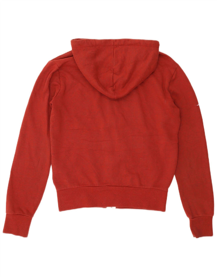 Superdry Sudadera con capucha y cremallera para hombre, talla pequeña, algodón rojo
