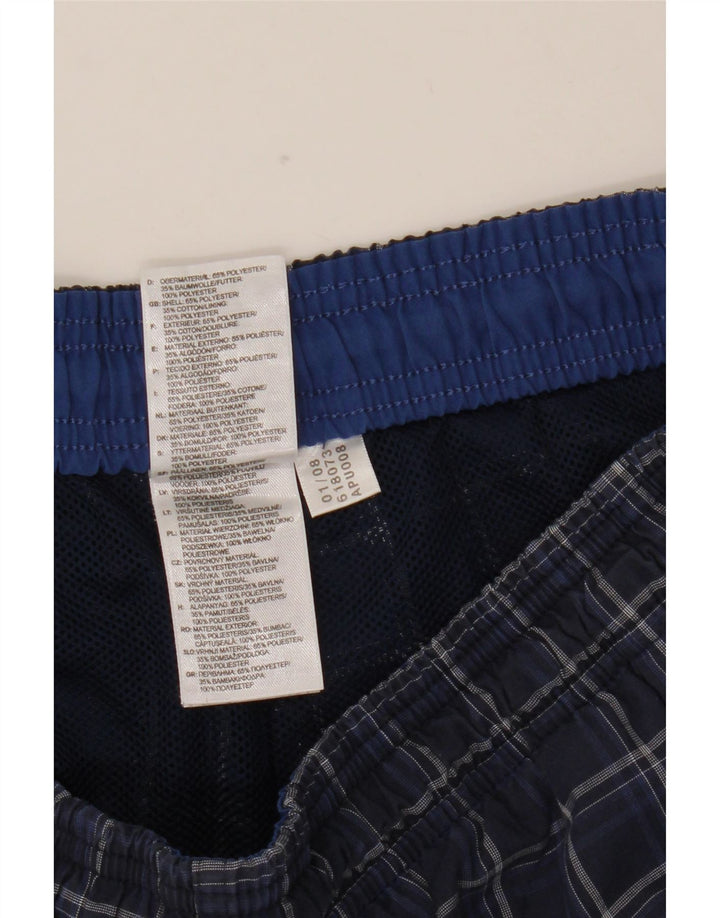 Adidas Hombre Bañador Corto Grande Azul Cuadros Poliéster