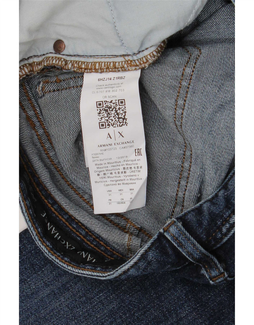 Armani Exchange Vaqueros Slim para Hombre W31 L31 Algodón Azul Marino