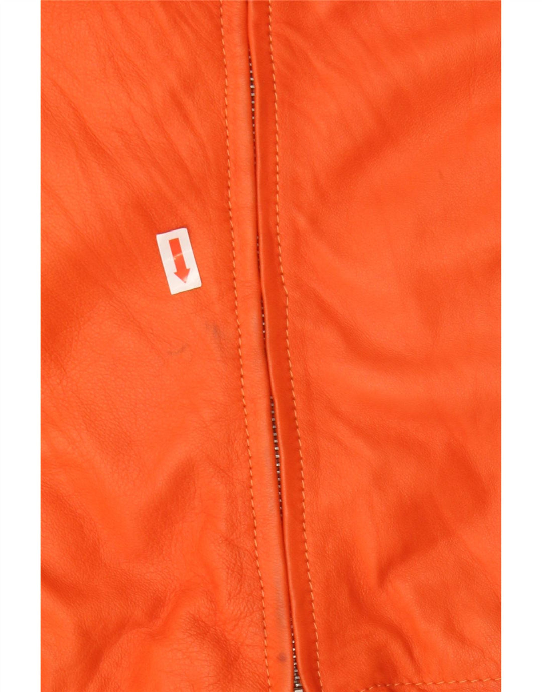 Sitelli Chaqueta Militar De Cuero Mujer IT 40 Small Cuero Naranja