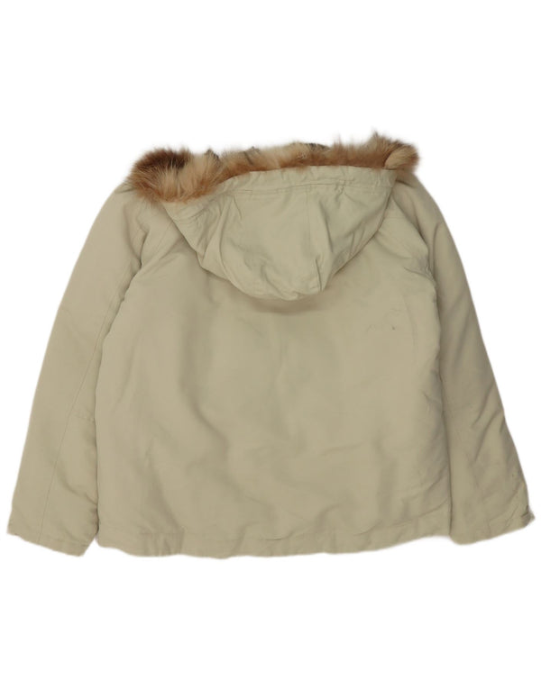 Woolrich Chaqueta acolchada con capucha para mujer UK 40 XL Nylon verde