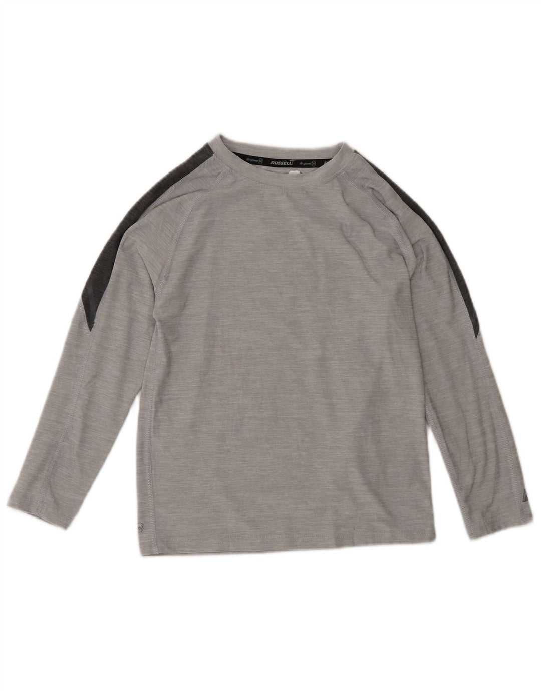 Russell Athletic Boys Dri-Power Top Manga Larga 7-8 Años Gris Medio