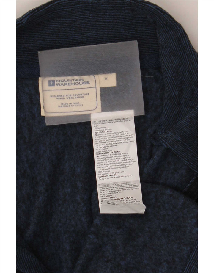 Sudadera con cuello y cremallera para hombre Mountain Warehouse Jersey tipo jersey con moteados en azul marino mediano