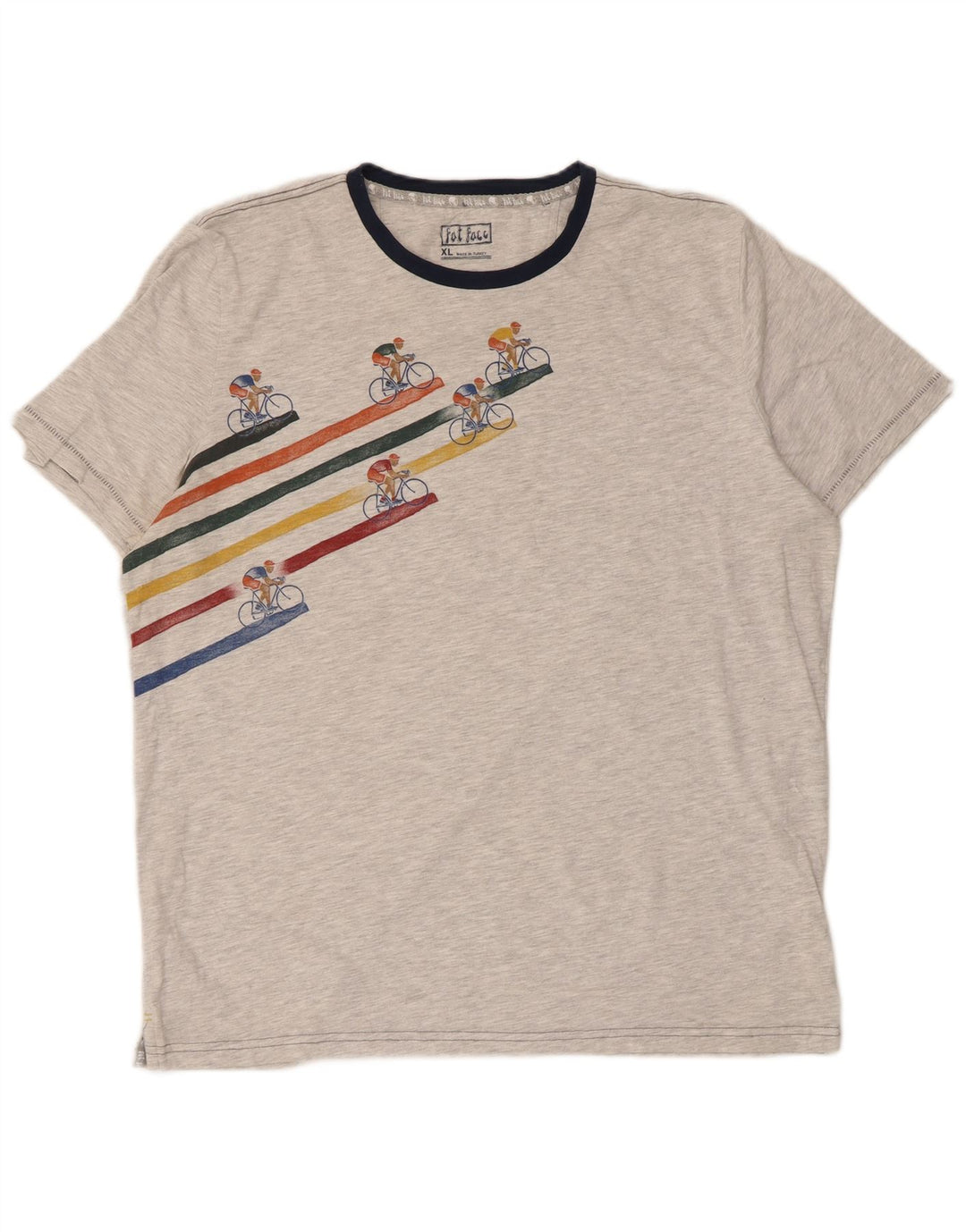 Fat Face Camiseta gráfica para hombre Top XL Gris Algodón