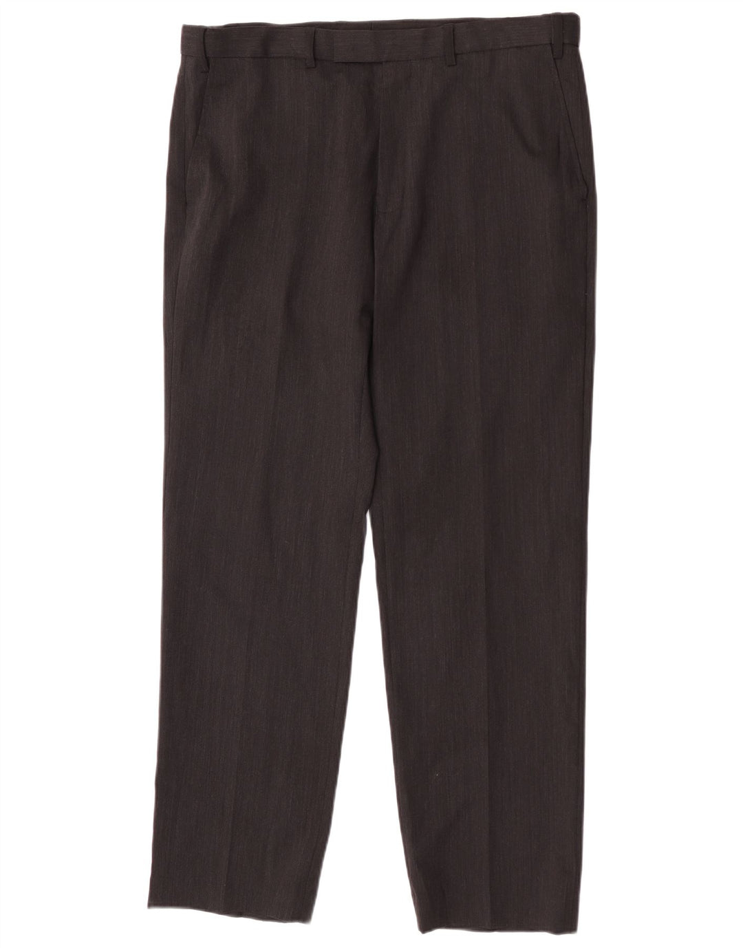 Marks & Spencer Pantalón de traje de corte regular para hombre W36 L31 Lana gris