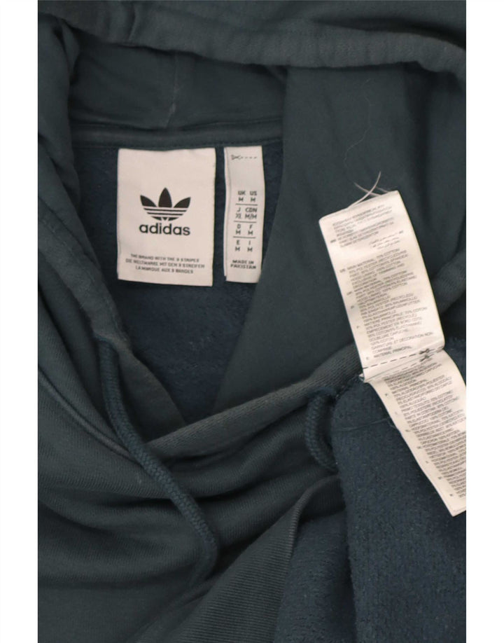 Adidas Hombre Sudadera Con Capucha Jumper Algodón Verde Medio