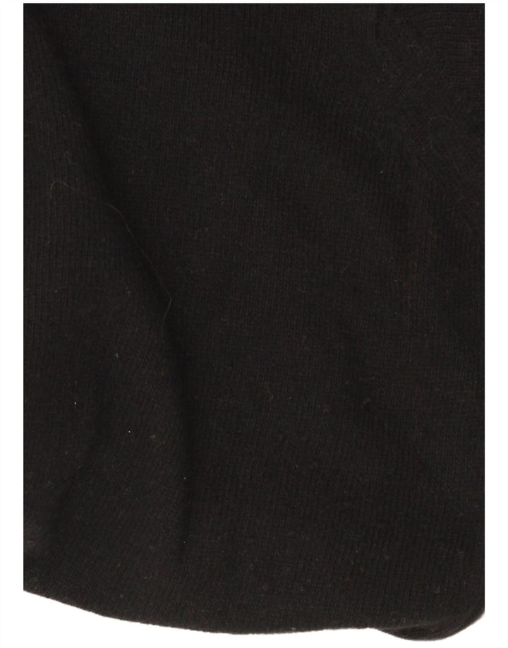 Zara Hombre Jersey Con Cuello En V Jersey Grande De Lana Negra