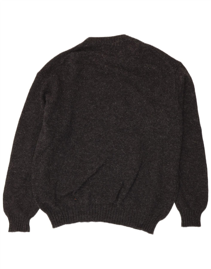 Benetton Jersey De Cuello Redondo Hombre XL Gris Moteado