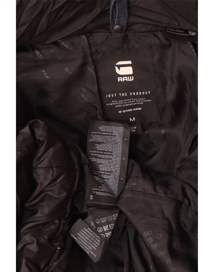 G-STAR Abrigo acolchado con capucha para mujer UK 44 Mediano Negro Poliéster