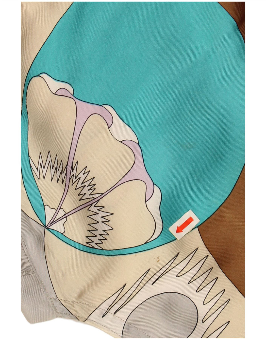 VINTAGE Mujer Patrón Abstracto Blusa Top Reino Unido 14 Medio Multicolor