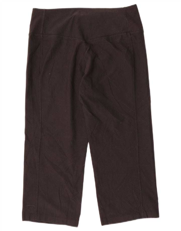 NIKE Leggings Capri Dri Fit para Mujer UK 12 Mediano Negro Poliéster