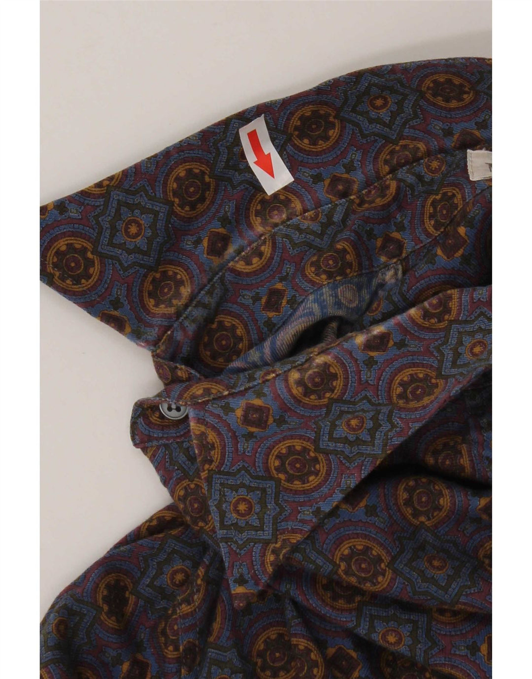 NANI BON Camisa para hombre Talla 40 Medio Azul Ikat