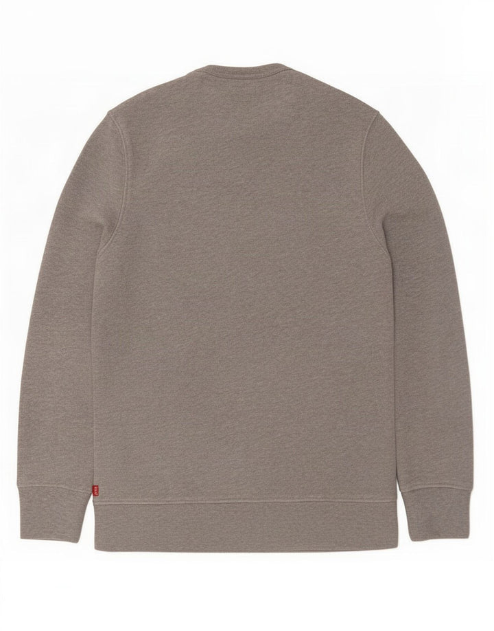 Levi's Hombre Sudadera Gráfica Jumper Small Gris Algodón