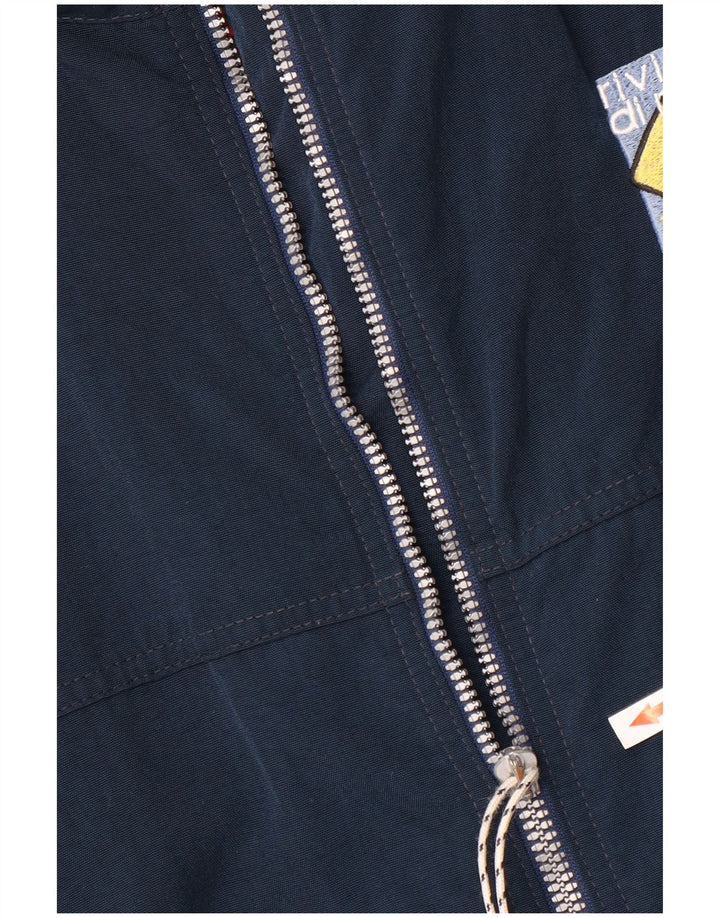 MURPHY & NYE Chaqueta bomber estampada para hombre UK 40 Grande Poliéster azul marino