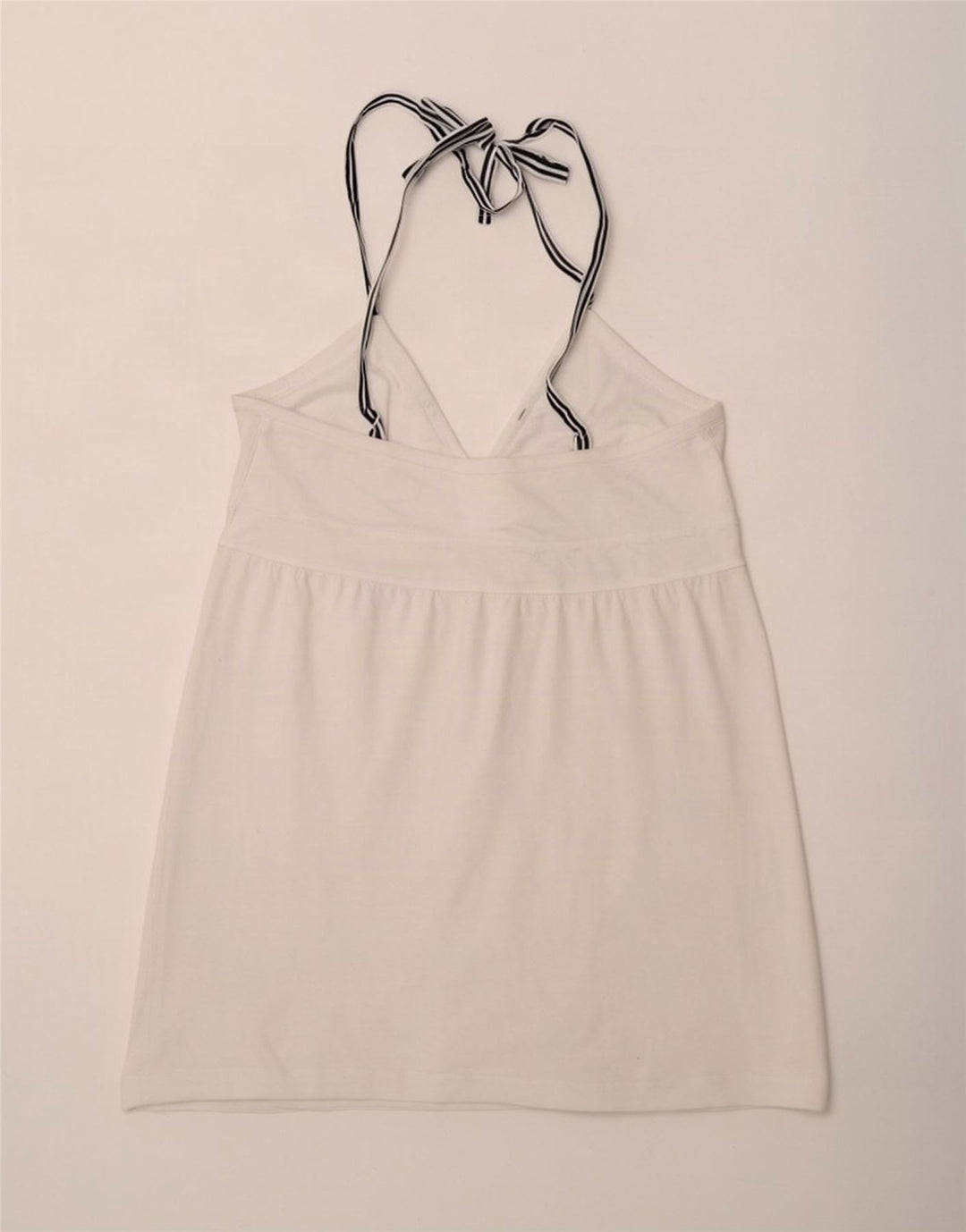 North Sails Top corto con cuello halter para mujer UK 44 Grande Algodón blanco