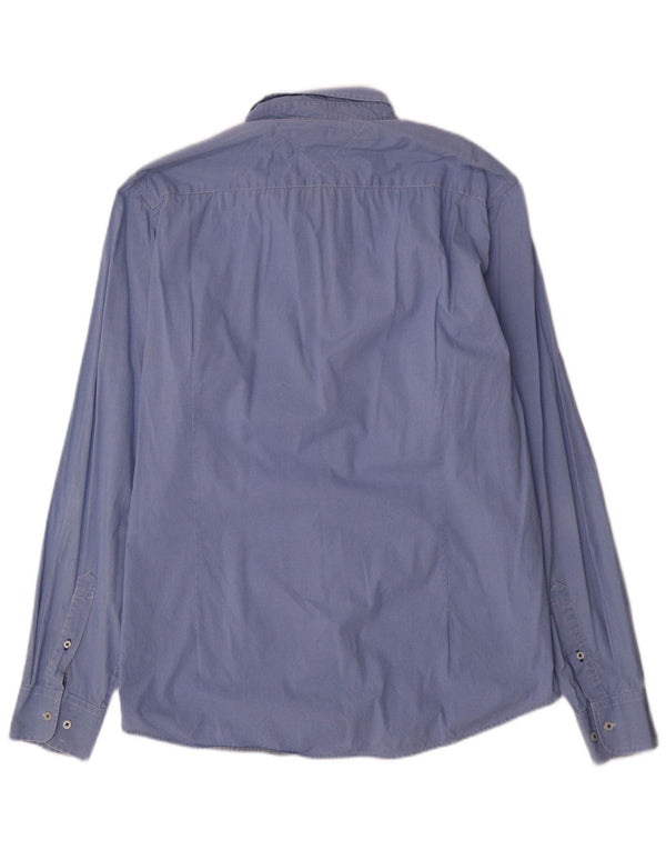 Tommy Hilfiger Camisa Slim Fit para Hombre 2XL Algodón con Manchas Azules