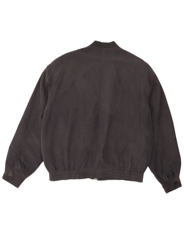 Chaqueta bomber vintage para hombre IT 48/50 Seda geométrica multicolor mediana