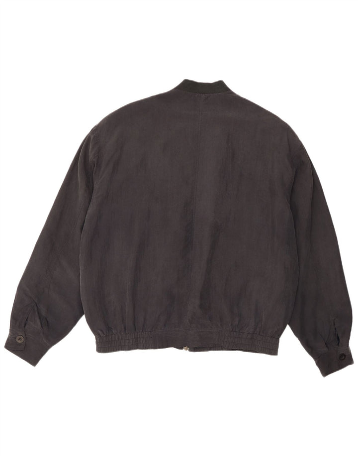 Chaqueta bomber vintage para hombre IT 48/50 Seda geométrica multicolor mediana