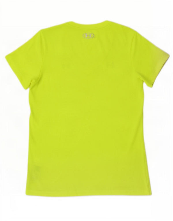 Under Armour Camiseta Heat Gear para mujer Top UK 12 Poliéster amarillo mediano