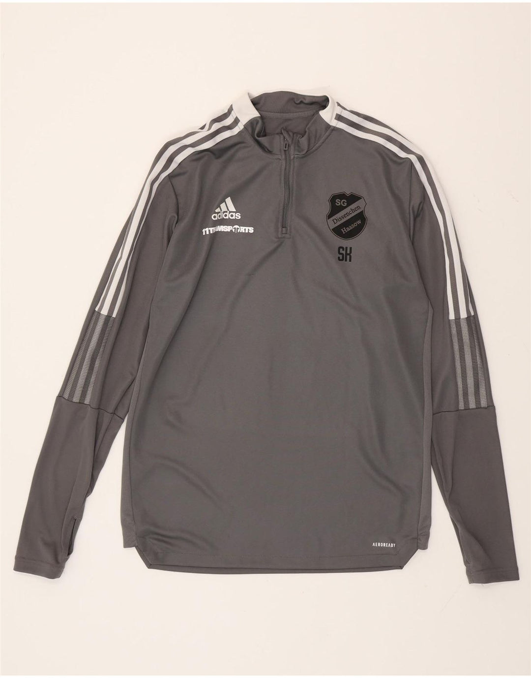 ADIDAS Hombre Aeroready Graphic Jersey Chándal Top Grande Gris
