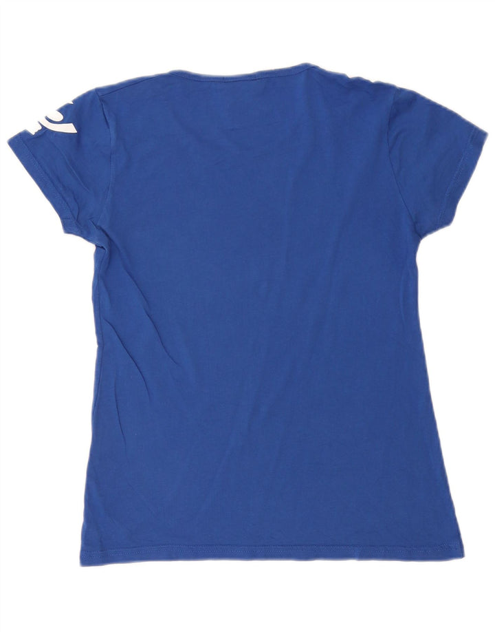 Freddy Camiseta gráfica para mujer Top UK 40 Algodón azul medio