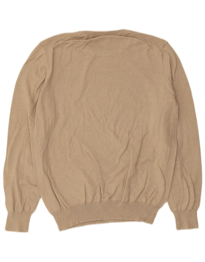 Refrigiwear Jersey de cuello redondo para hombre de algodón beige medio