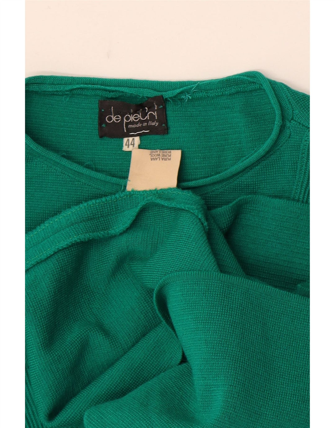 Vestido estilo jersey para mujer De Pietri IT 44 Lana verde medio
