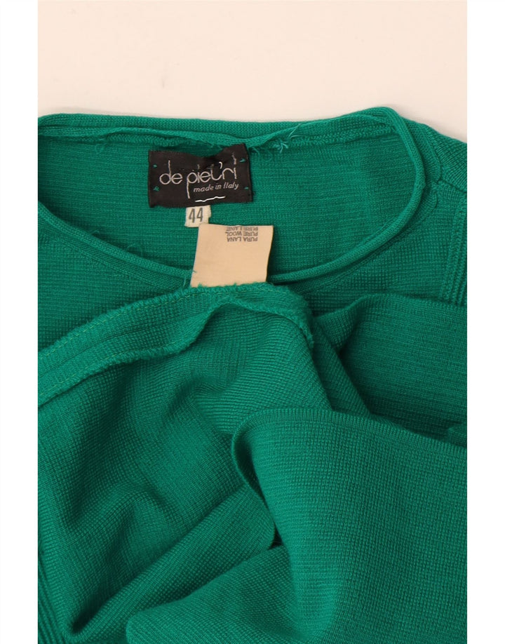 Vestido estilo jersey para mujer De Pietri IT 44 Lana verde medio