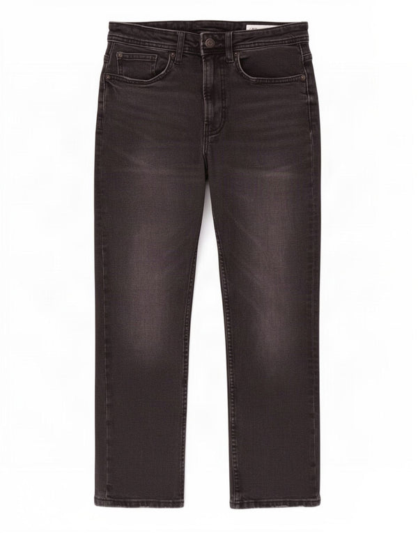 Zara Vaqueros Rectos Mujer EU 34 2XS W24 L26 Algodón Gris