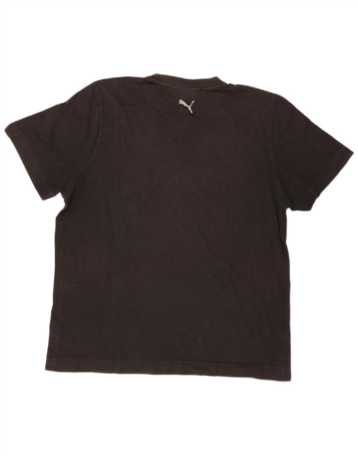 Puma Camiseta gráfica para hombre Top XL Algodón negro