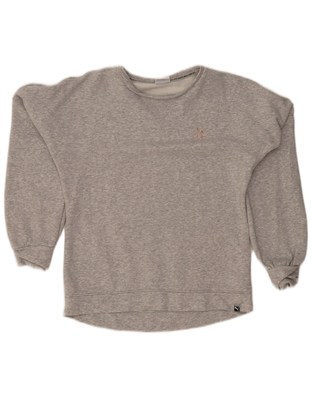 Puma Mujer Sudadera Jumper UK 8 Pequeño Gris Algodón