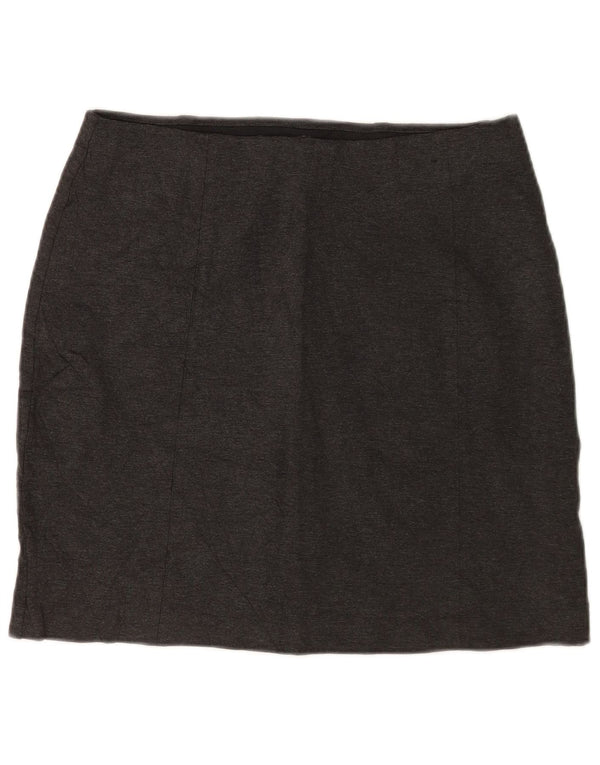 Marks & Spencer Falda midi para mujer UK 44 Large W34 Gris Viscosa Clásica