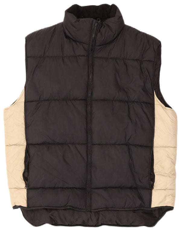 Chaleco acolchado para hombre Multiblu ES 38 Medium Negro Colorblock Poliamida