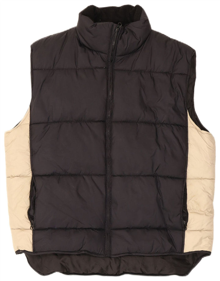 Chaleco acolchado para hombre Multiblu ES 38 Medium Negro Colorblock Poliamida